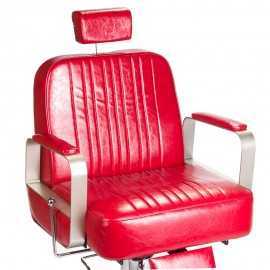 Fotel barberski HOMER Lux Czerwony
