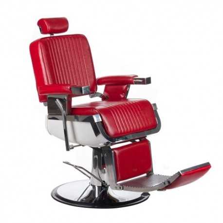 Fotel barberski LUMBER Czerwony